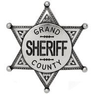 Nickel Coloured Grand County Sheriff Badge