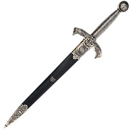 French Medieval Dagger Black And Silver