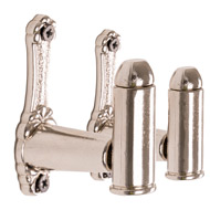 Pair Of Silver Revolver Bullet Hangers