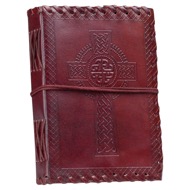 Hand Made Leather Celtic Cross Journal 200 Pages